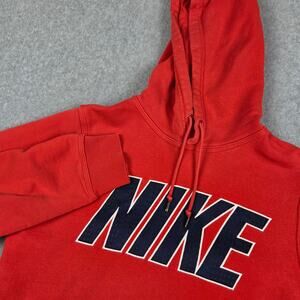 Nike Mens Small Red Logo Hoodie